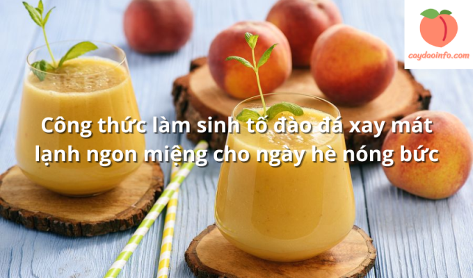 Công thức làm sinh tố đào đá xay mát lạnh ngon miệng cho ngày hè nóng bức